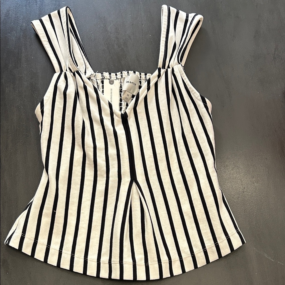 Maeve Black and White Striped Camisole from Anthropologie